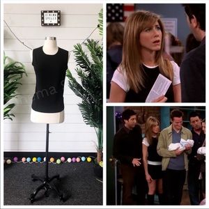Rachel Green Friends Black Vest @cinemaspells